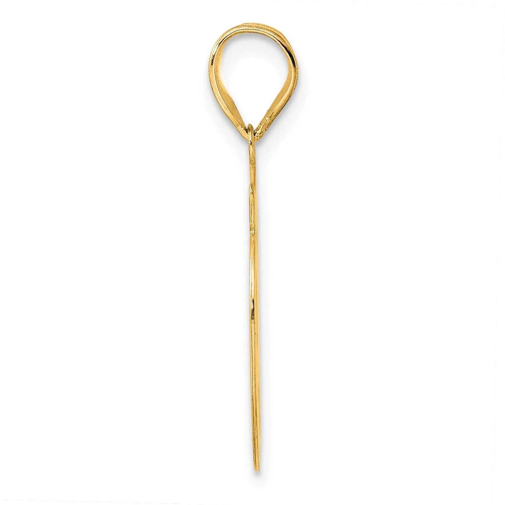 14k Yellow Gold Polished Finish Script Design Number 99 Charm Pendant