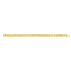 14kt Gold 8 inches Yellow Finish 8mm Polished Miami Cuban Bracelet with Box Figure 8 Clasp