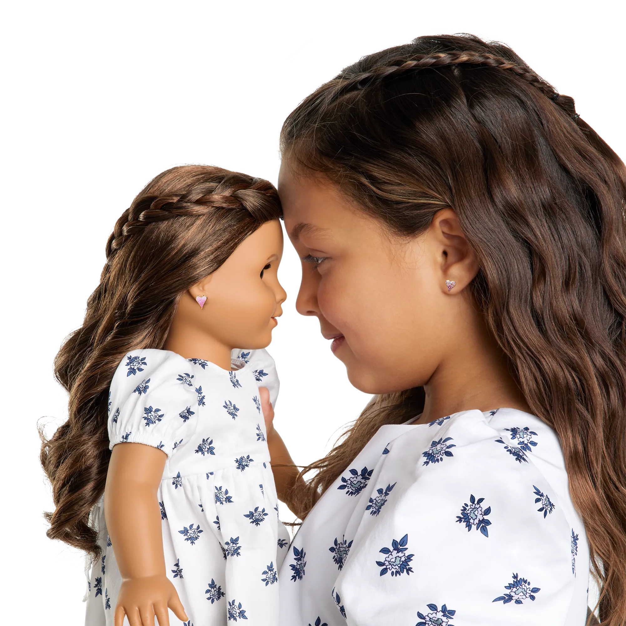 American Girl® x Stephanie Gottlieb Rosy Shimmer Heart Stud Earrings for Girls