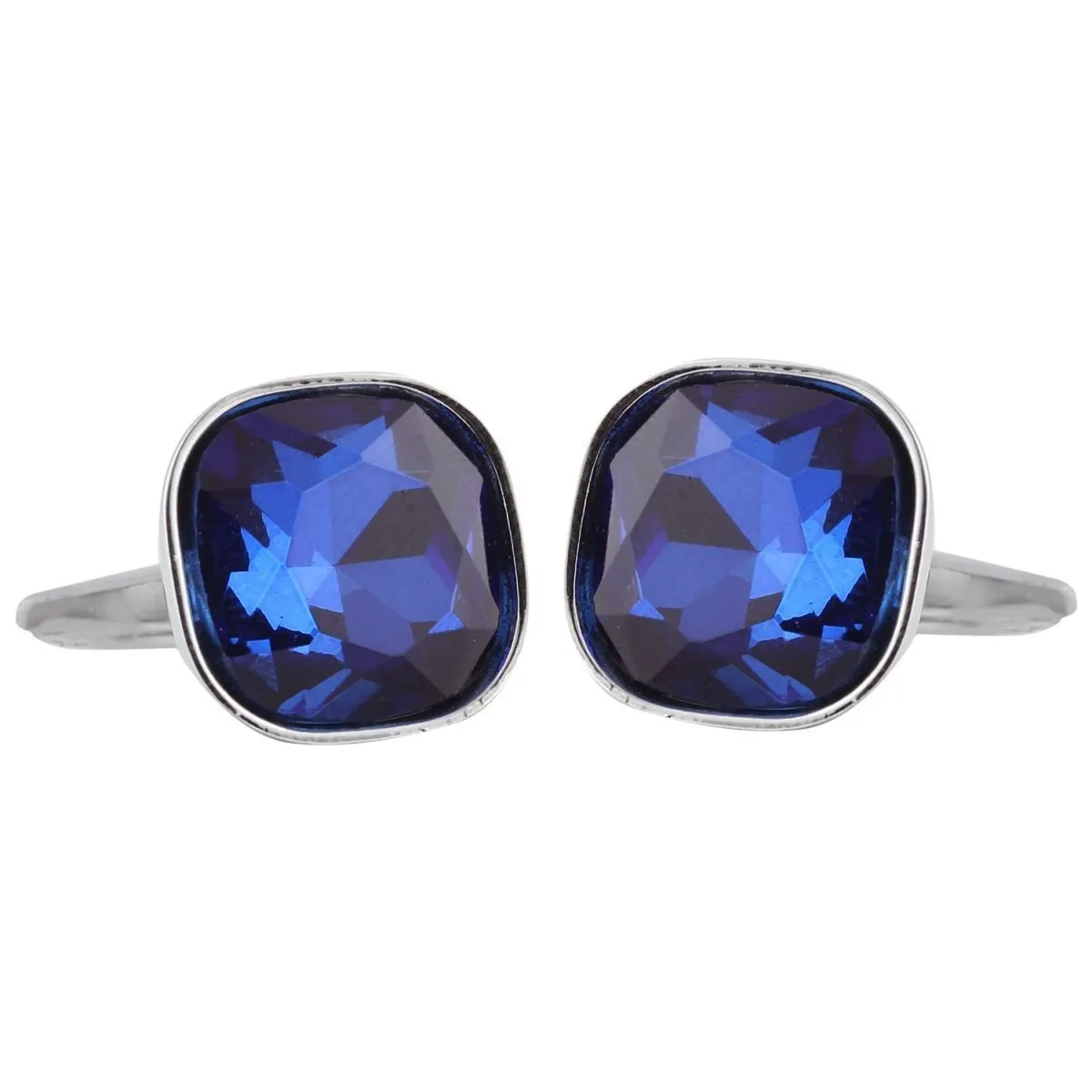 Austrian Crystal Blue Cufflinks In Box