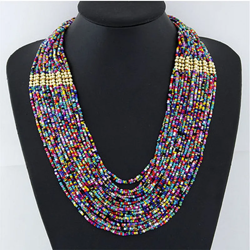 Beaded Multi-layer Boho Necklace