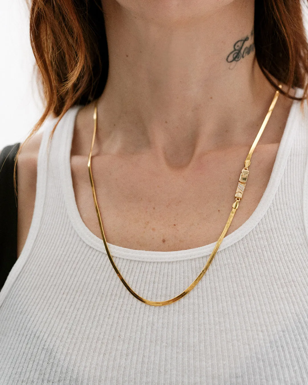 BF Herringbone Chain - Gold | Plated Gold