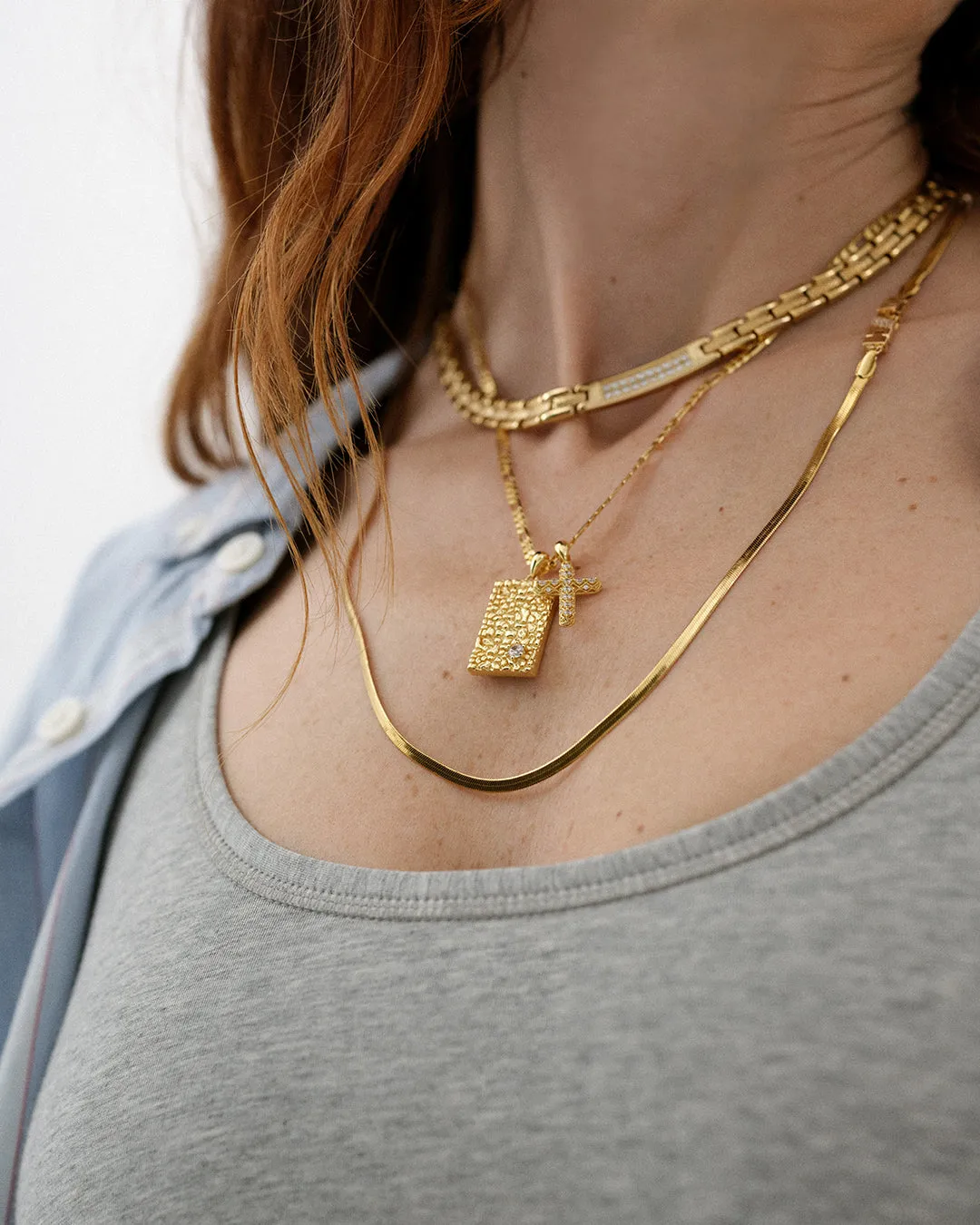 BF Herringbone Chain - Gold | Plated Gold