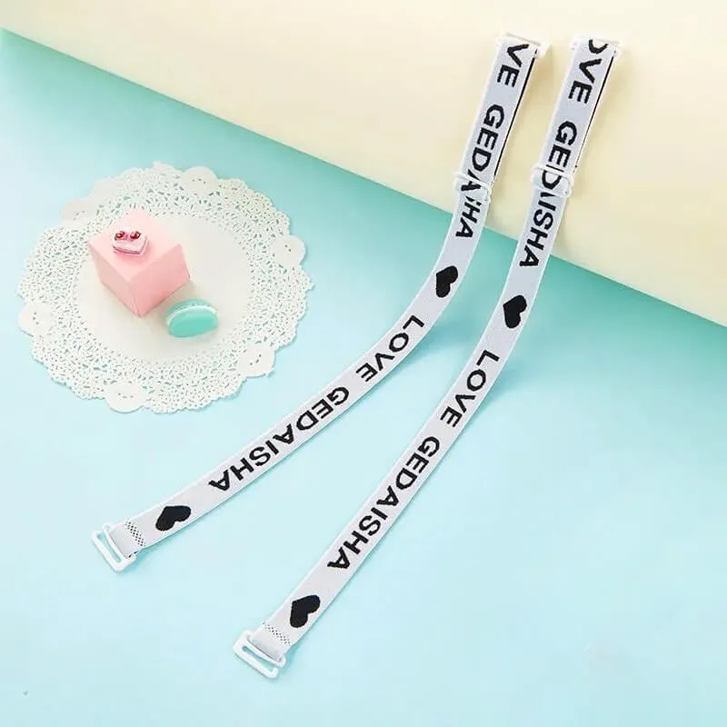 Black and White Alphabet Bra Strap Bracelets for Couples