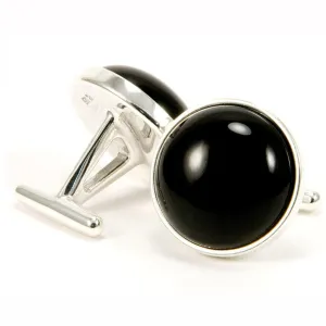 Black Onyx Sterling Silver Cufflinks