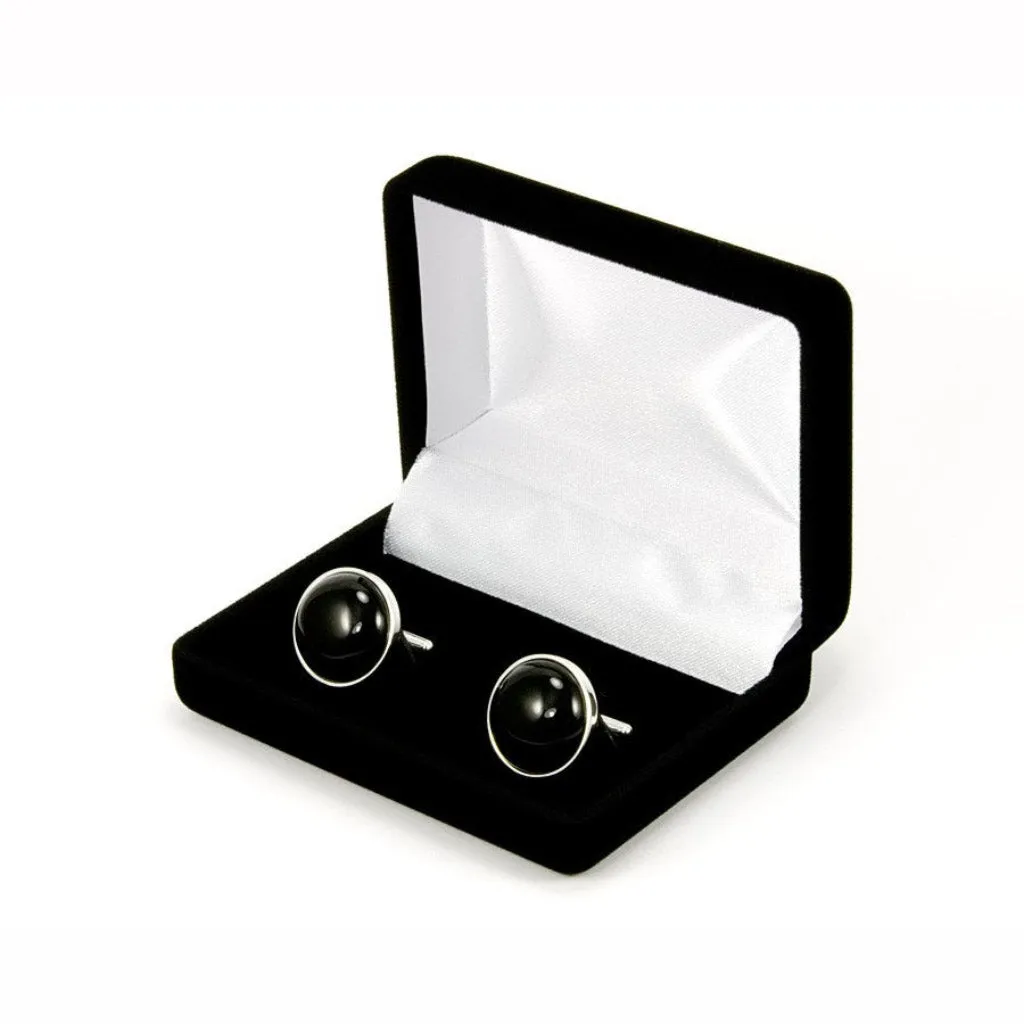 Black Onyx Sterling Silver Cufflinks