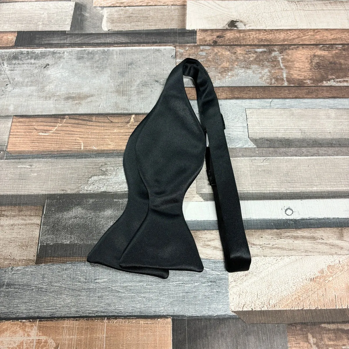 Black Satin Bow Tie