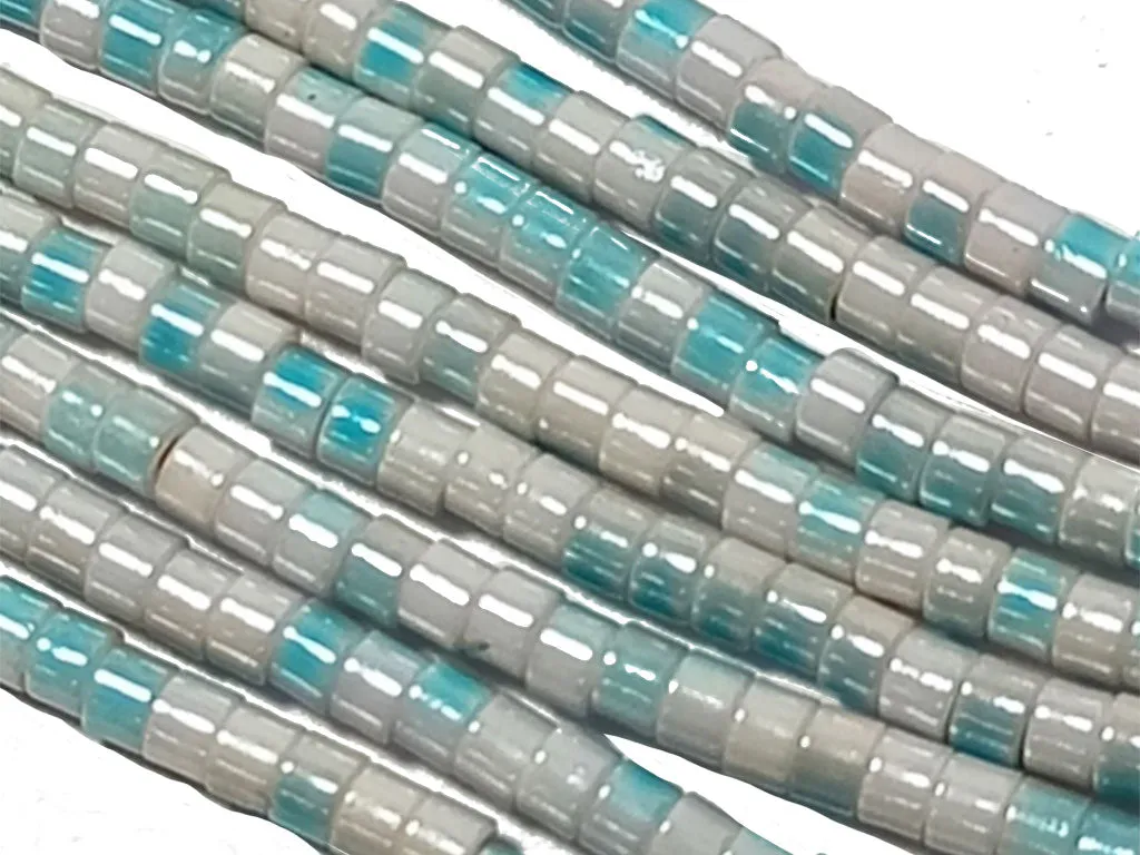 Blue Dual Tone Glass Bead Strings