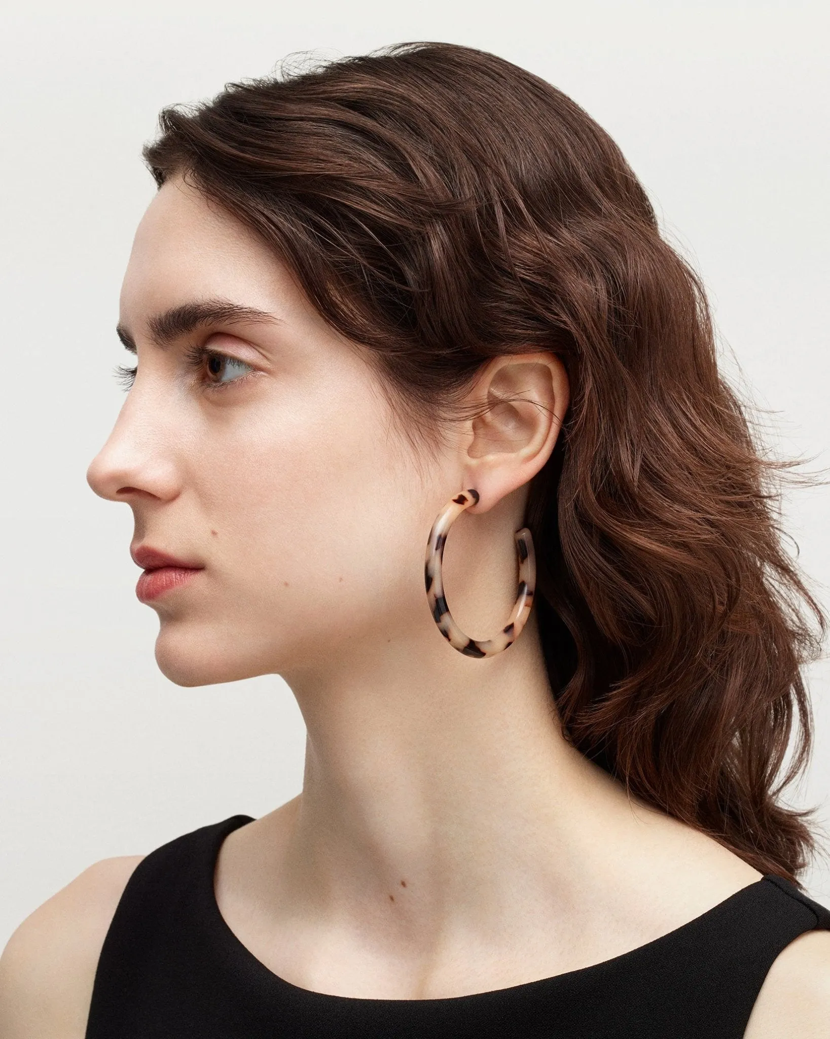 Bold Hoops in Mango Tortoise