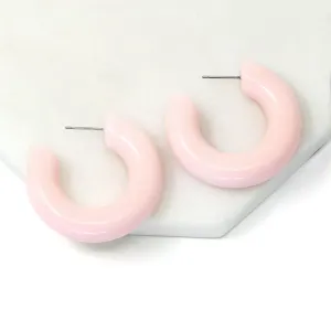 Bold Resin Hoop Earring