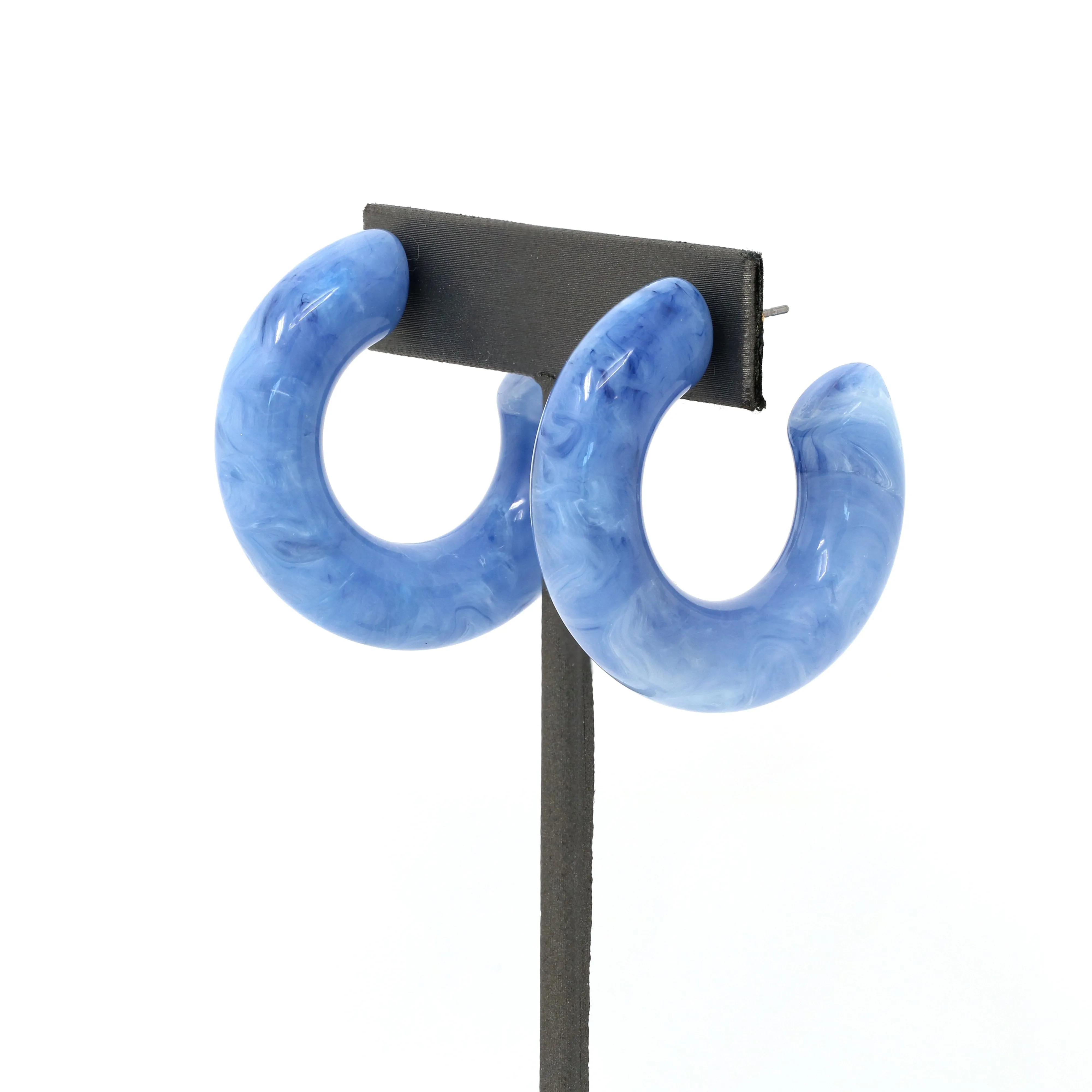 Bold Resin Hoop Earring