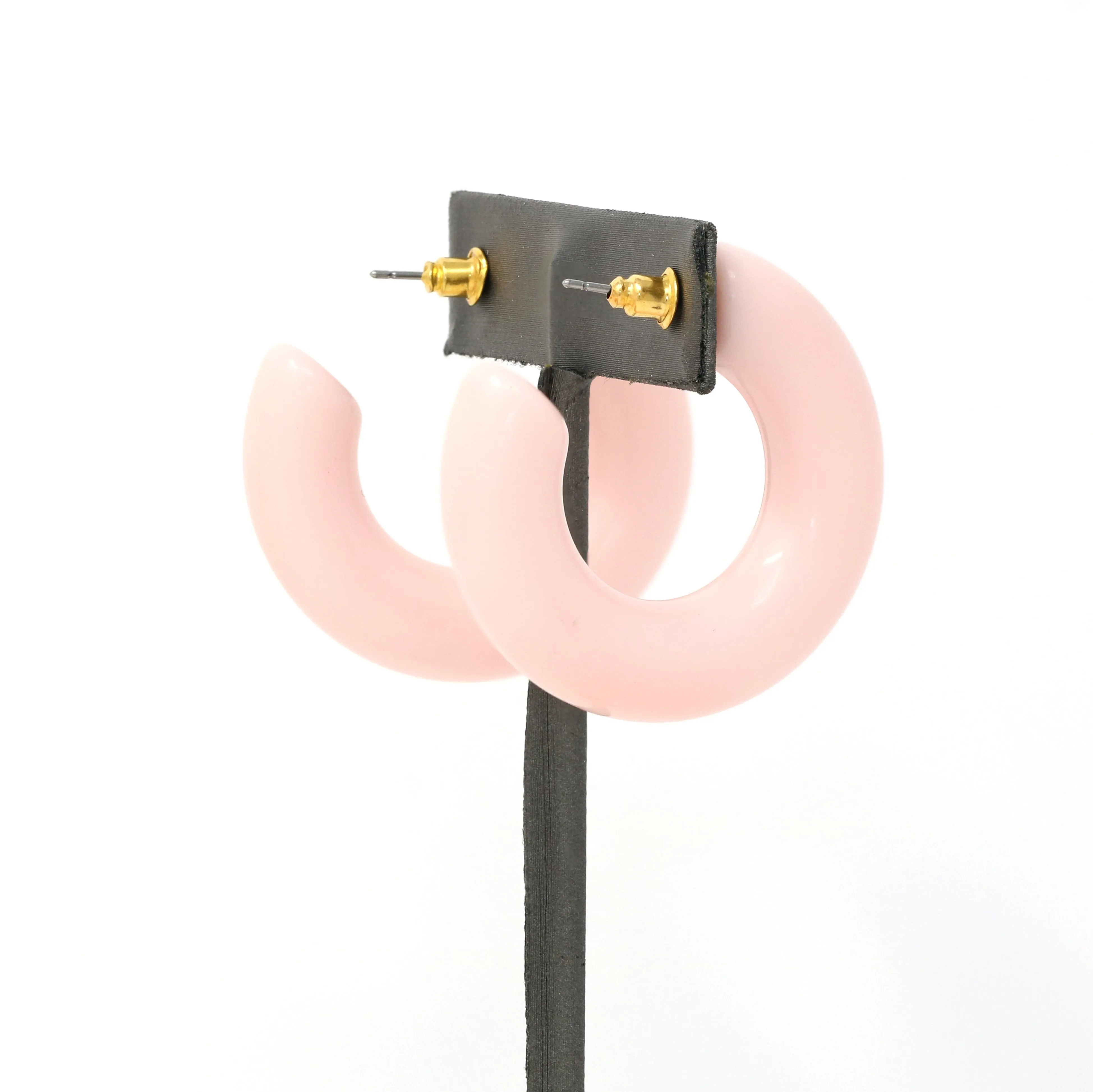 Bold Resin Hoop Earring