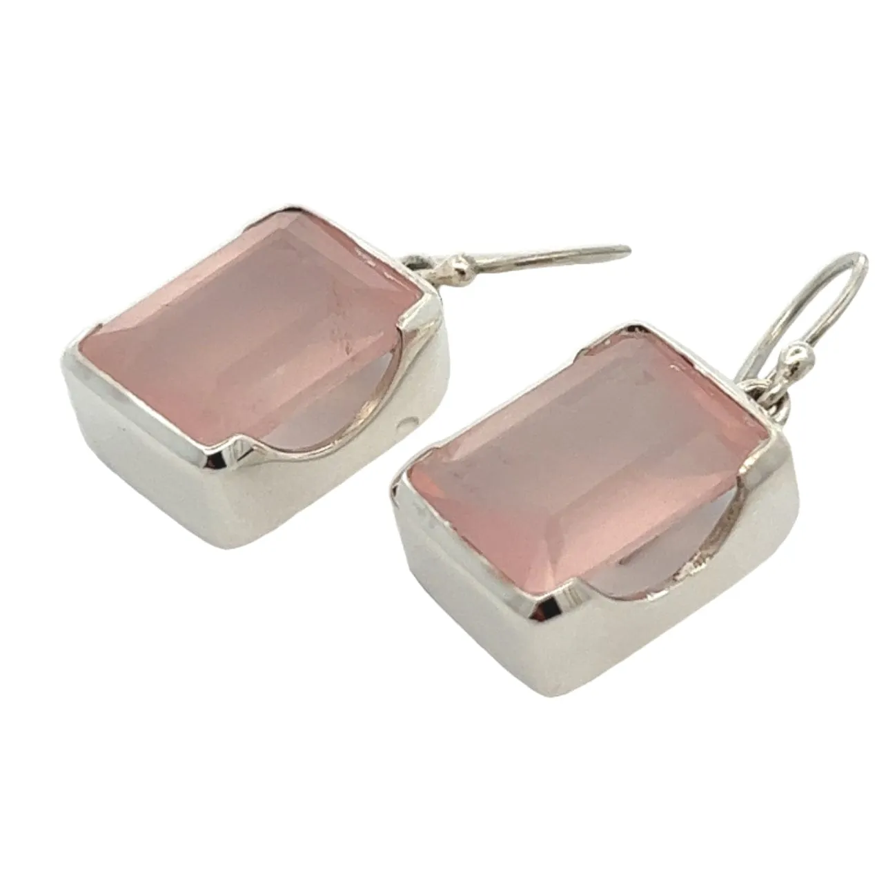 Bold Rose Quartz Earrings