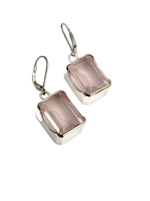 Bold Rose Quartz Earrings