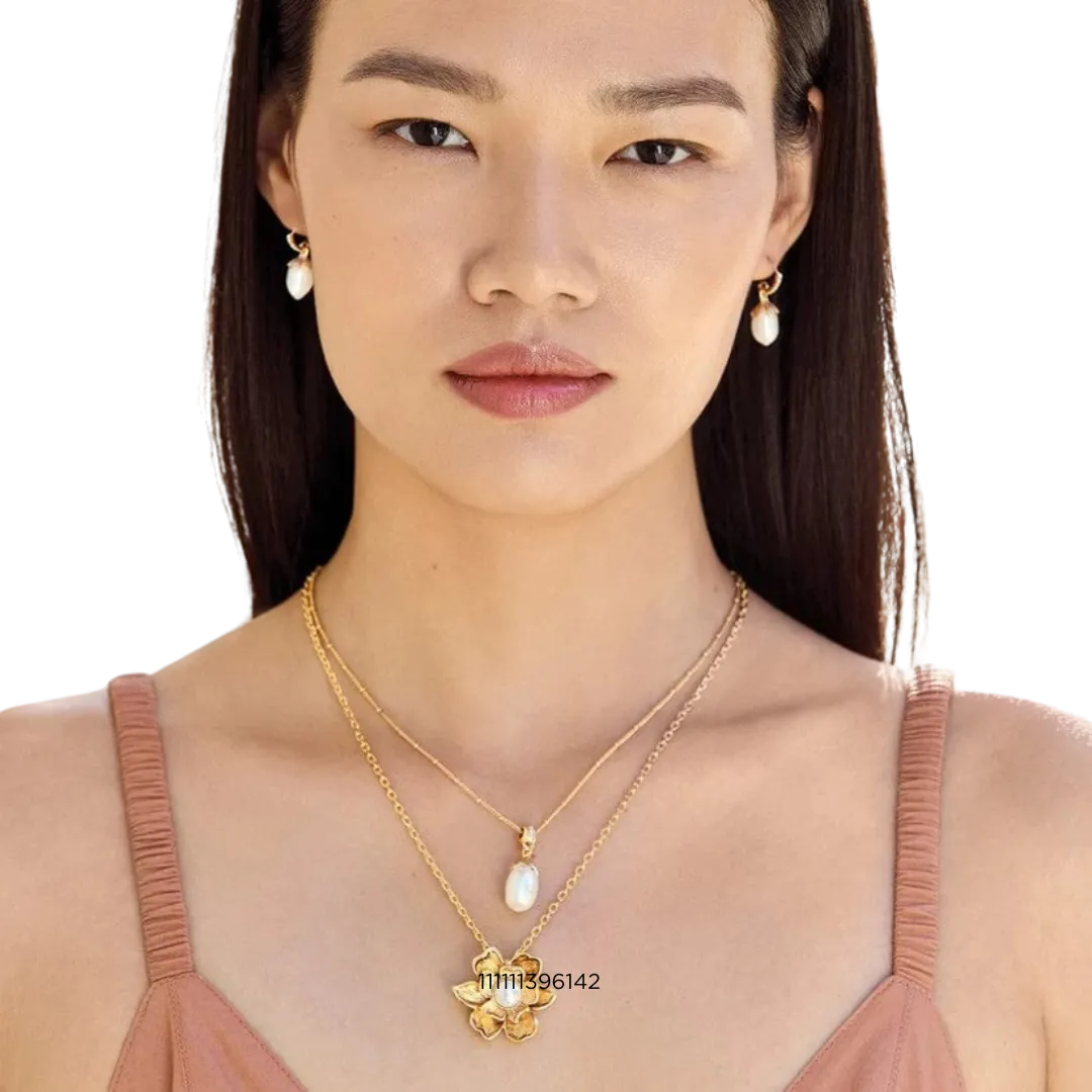 Brighton Women's Everbloom Pearl Drop French Wire Gold Pearl Earrings