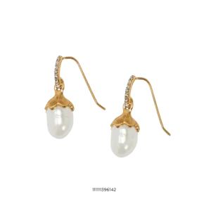 Brighton Women's Everbloom Pearl Drop French Wire Gold Pearl Earrings