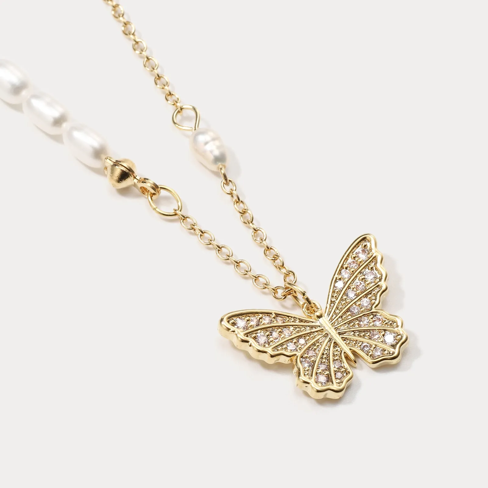 Butterfly Pearl Necklace