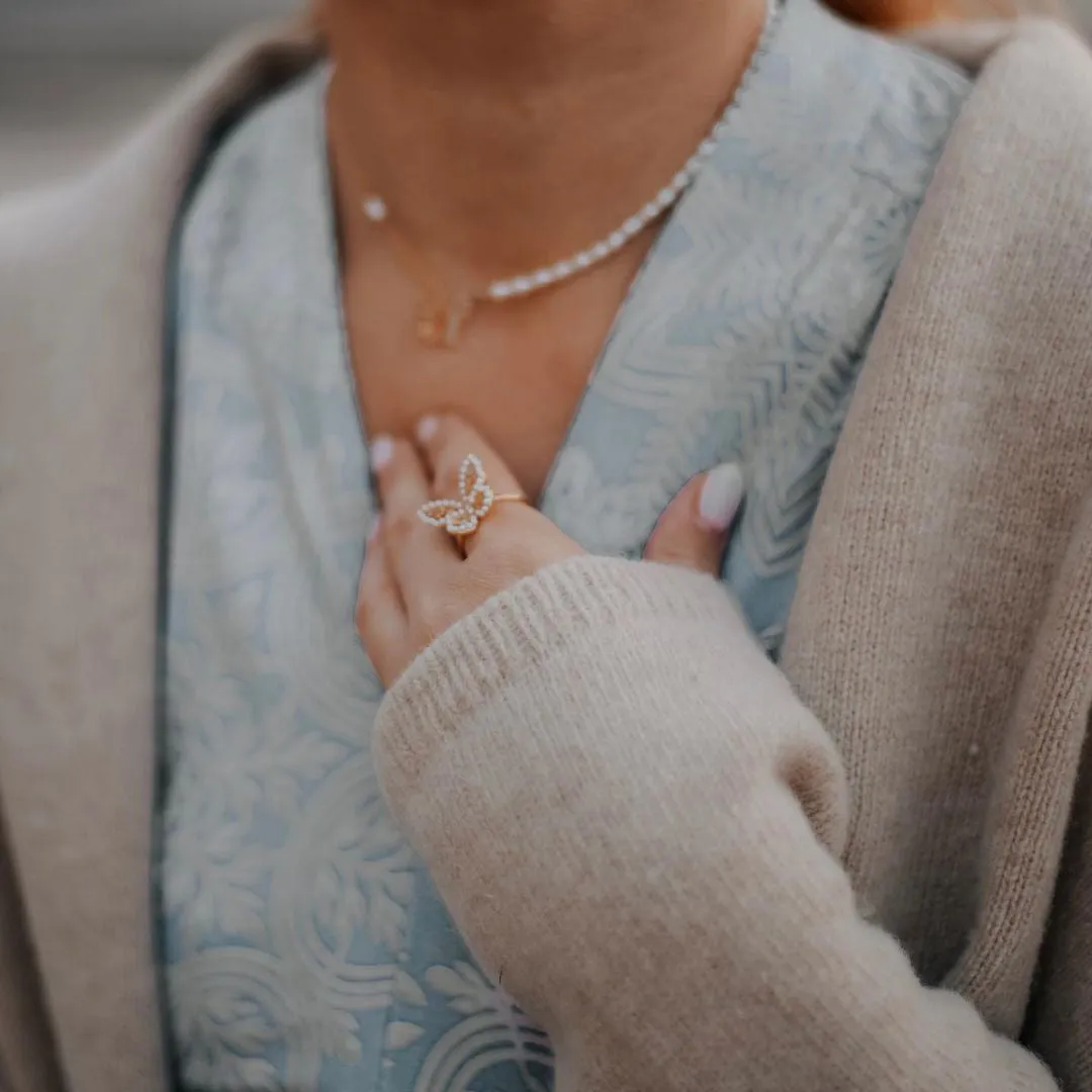 Butterfly Pearl Necklace