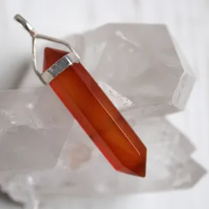 Carnelian   925 Sterling Silver Point Pendant