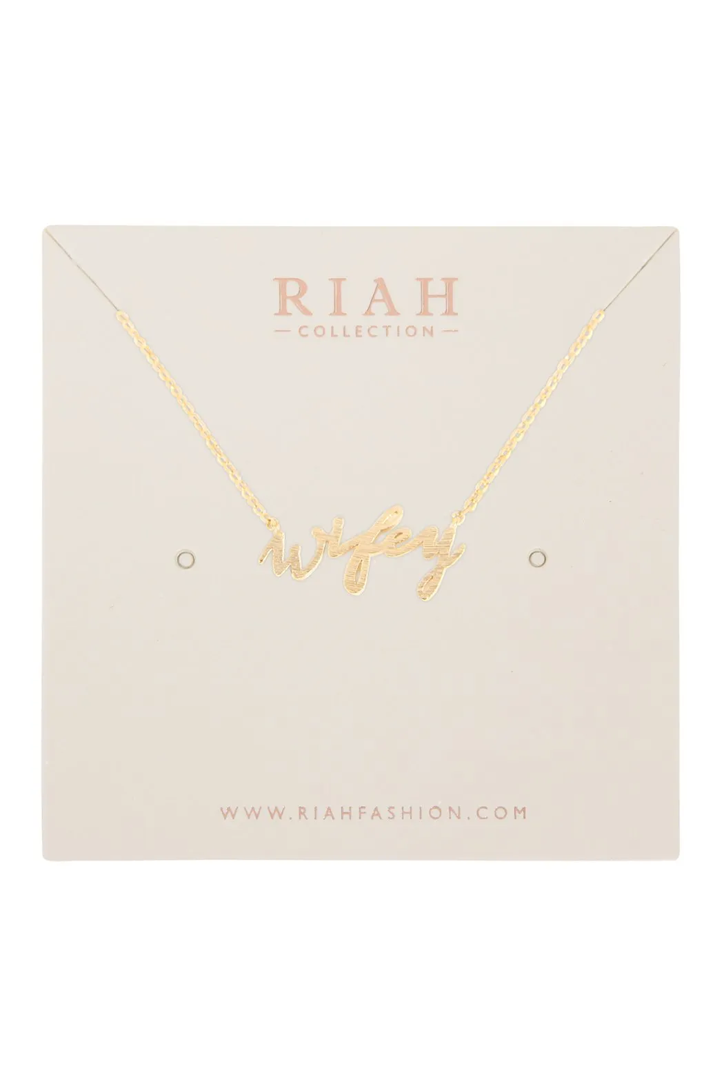 Cast "Wifey" Pave Necklace
