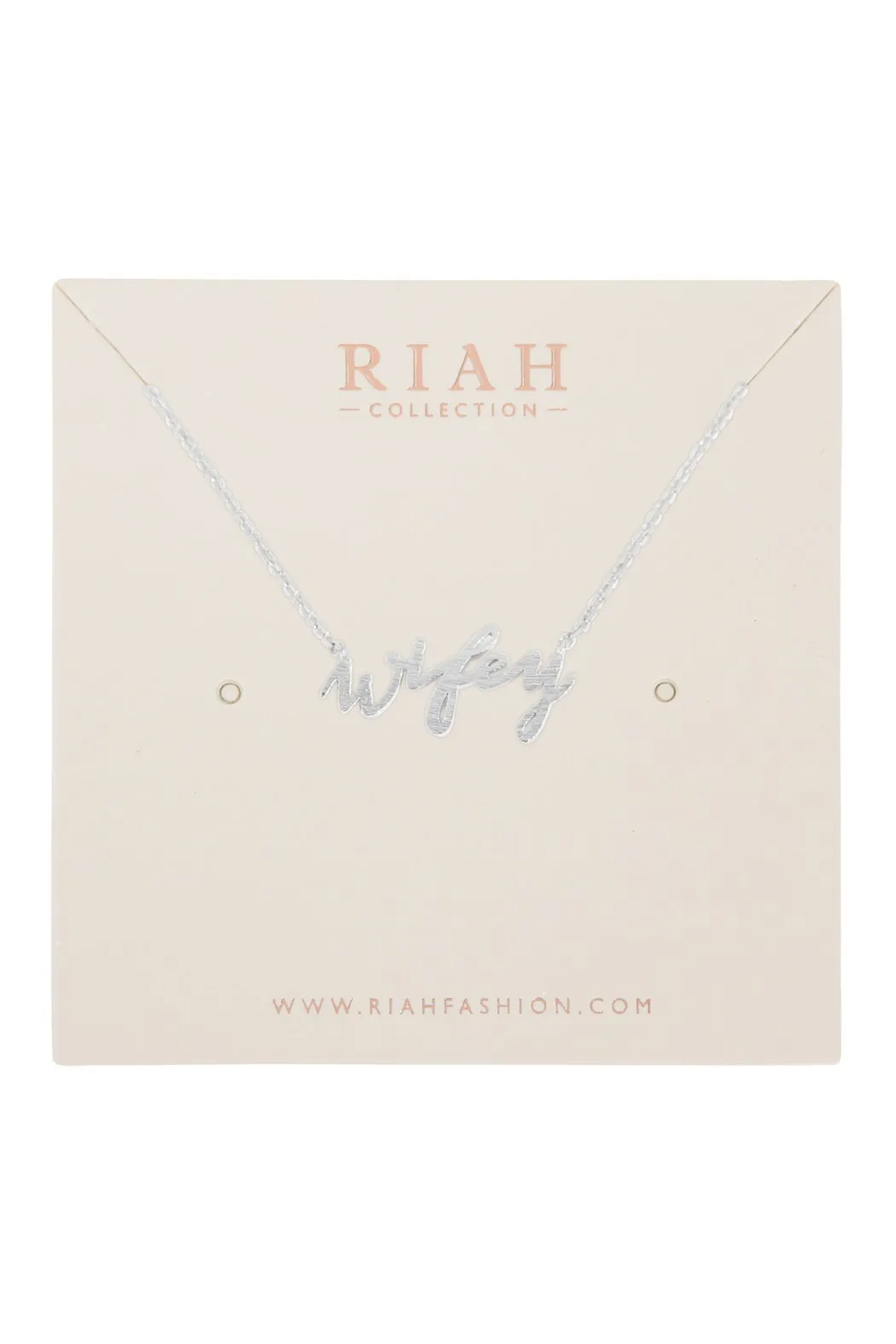 Cast "Wifey" Pave Necklace