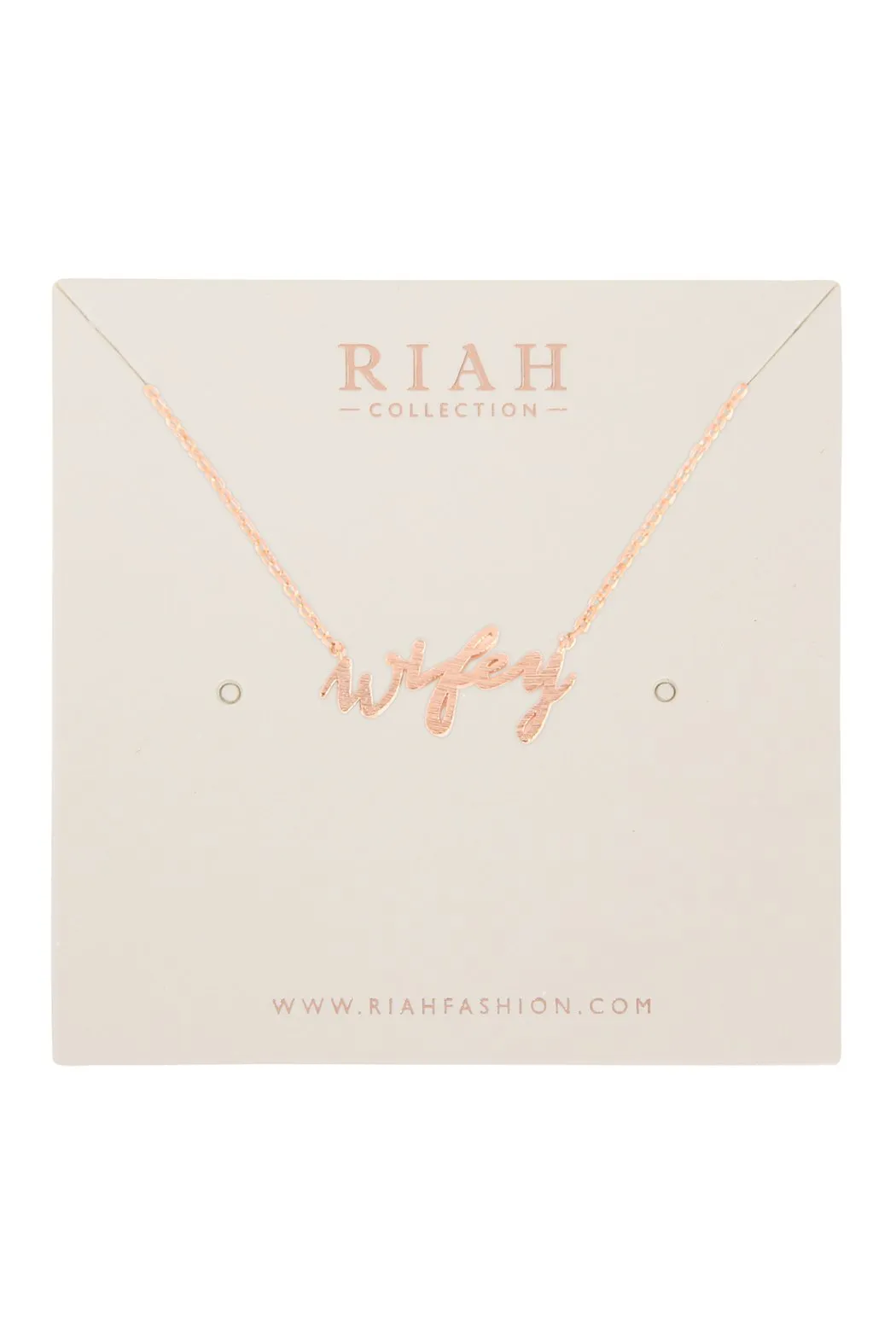 Cast "Wifey" Pave Necklace