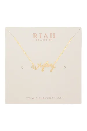 Cast "Wifey" Pave Necklace