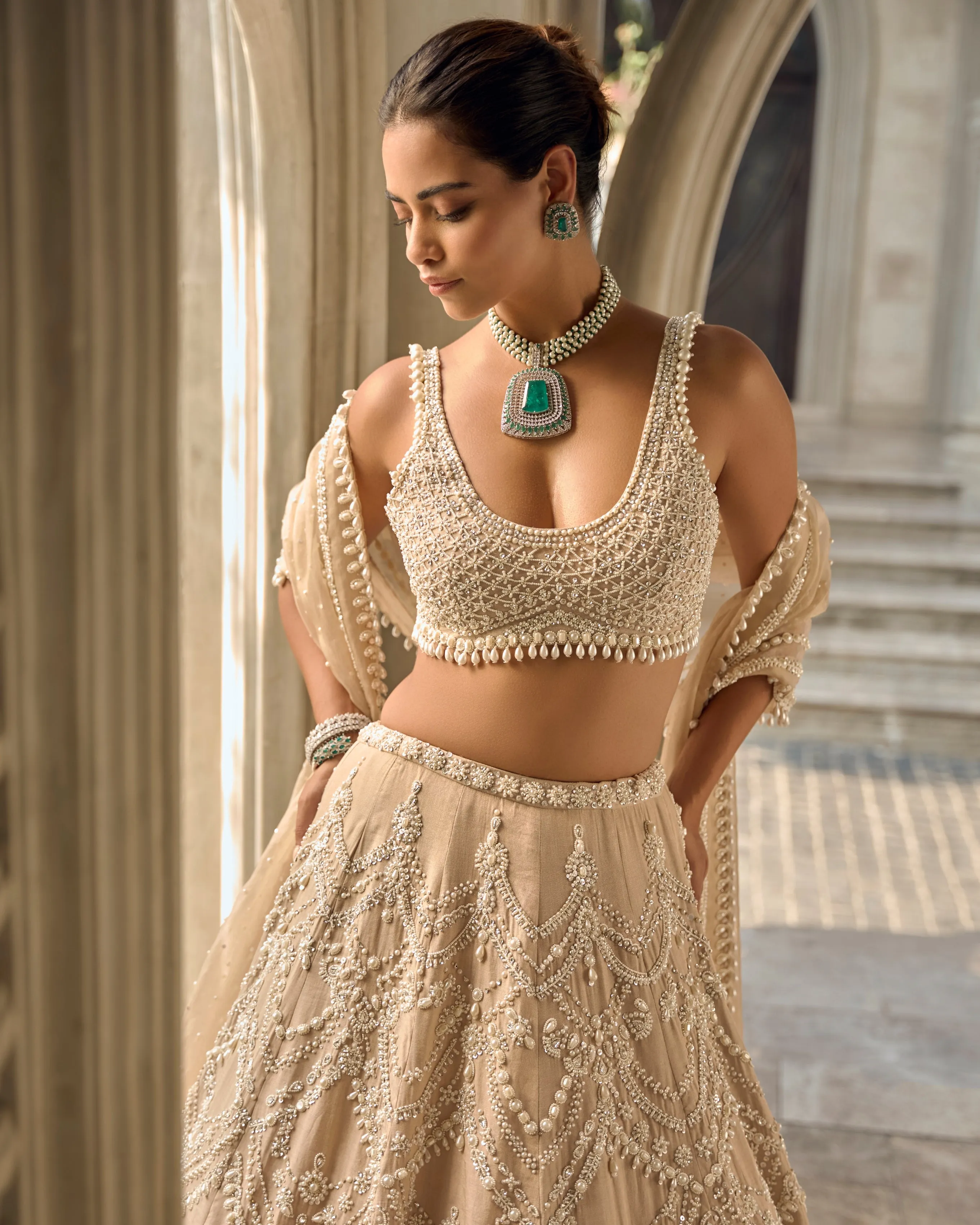 Chapelle Nude Chandelier Lehenga Set