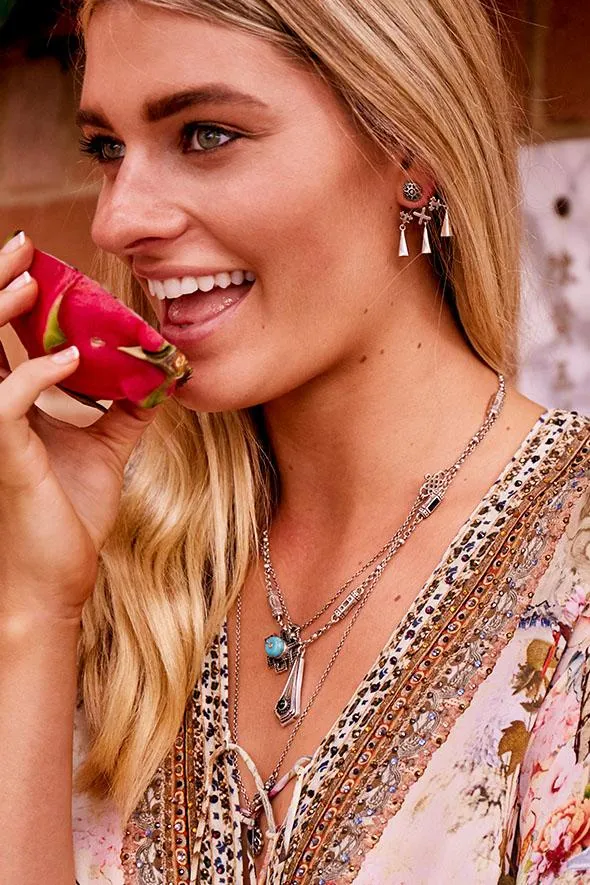 CHARM BACKED STUDS DRESS UP BOX SILVER PLATED