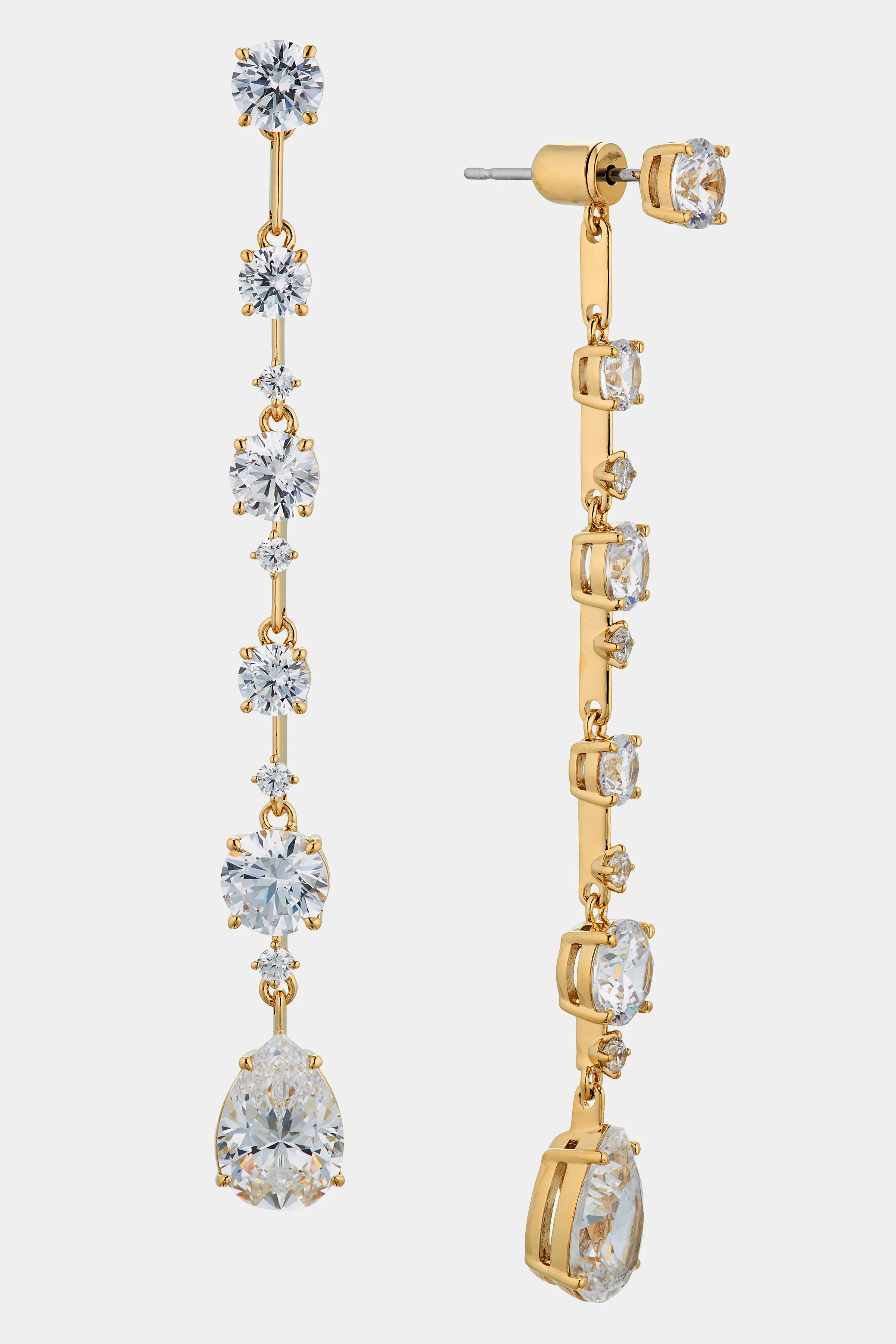 CORA CZ FRONT BACK EARRINGS