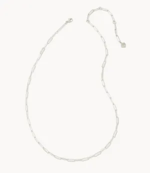 Courtney Silver Plated Paperclip Necklace by Kendra Scott