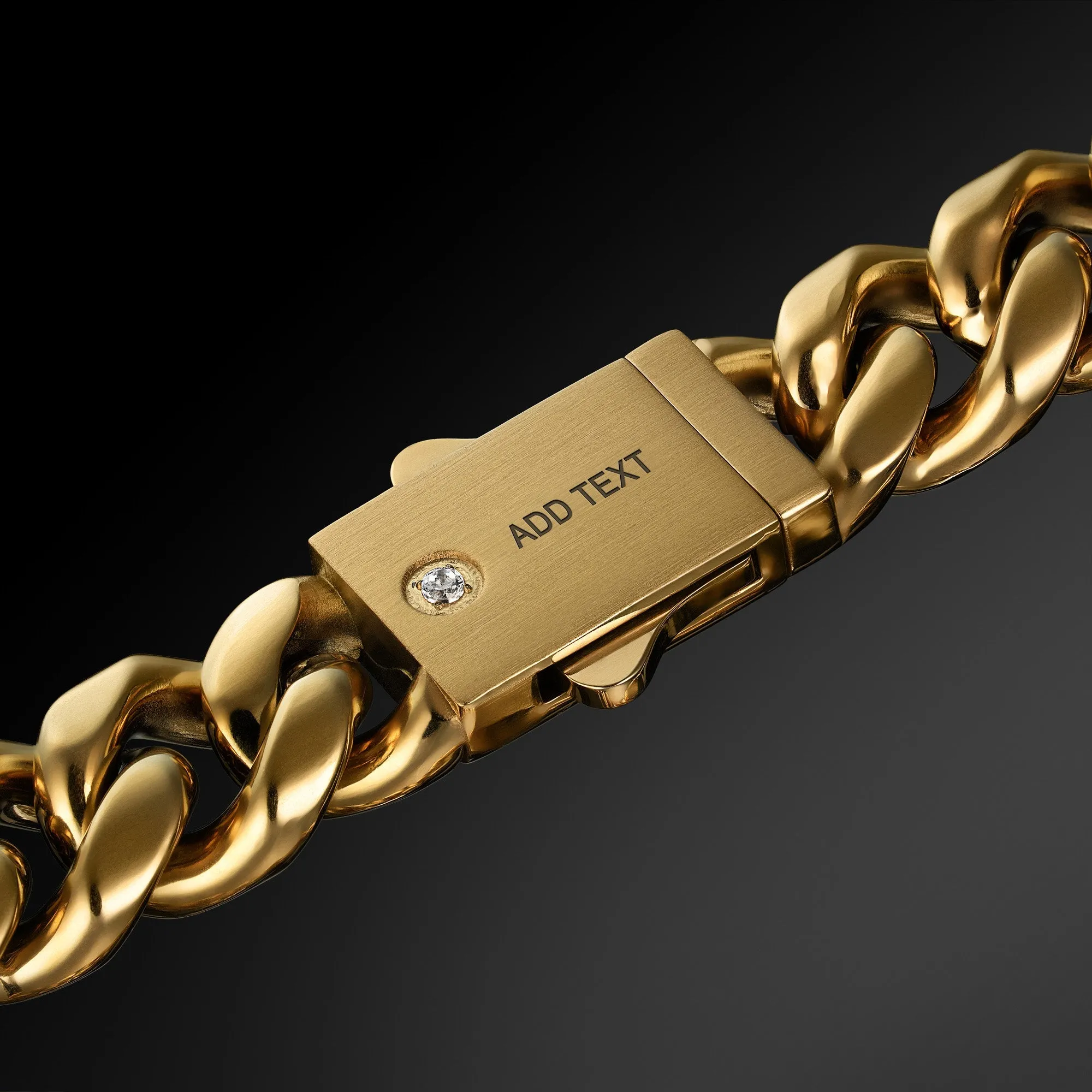 Cuban Link Bracelet 10mm - Gold RG3002