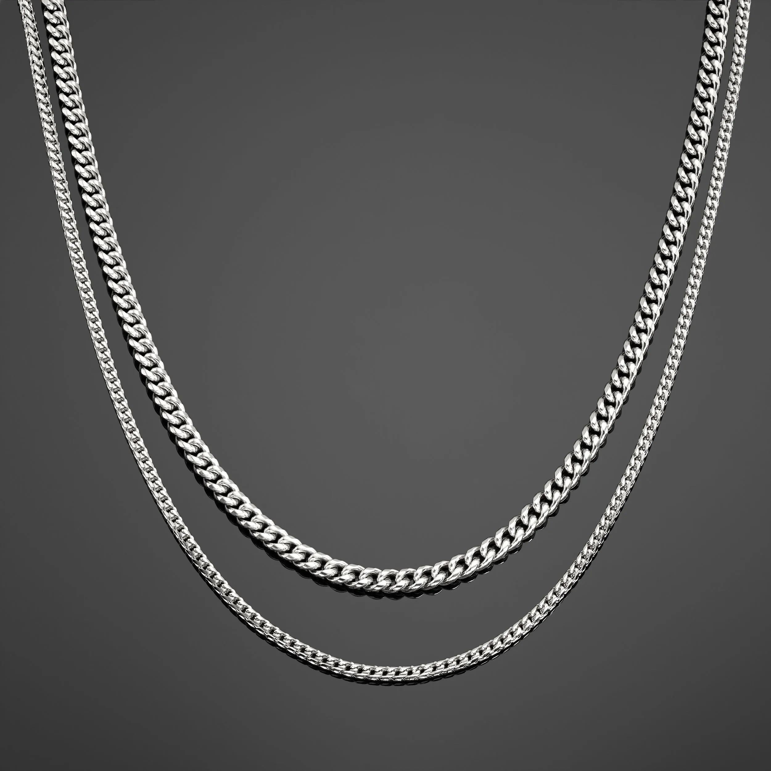 Cuban Link  Franco Link Stack - Silver RG132 RG121