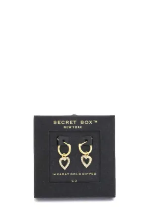 Cubic Zirconia 14K Gold Dipped Earrings