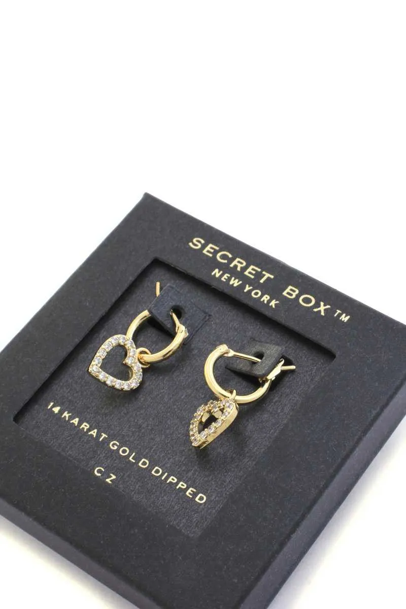 Cubic Zirconia 14K Gold Dipped Earrings