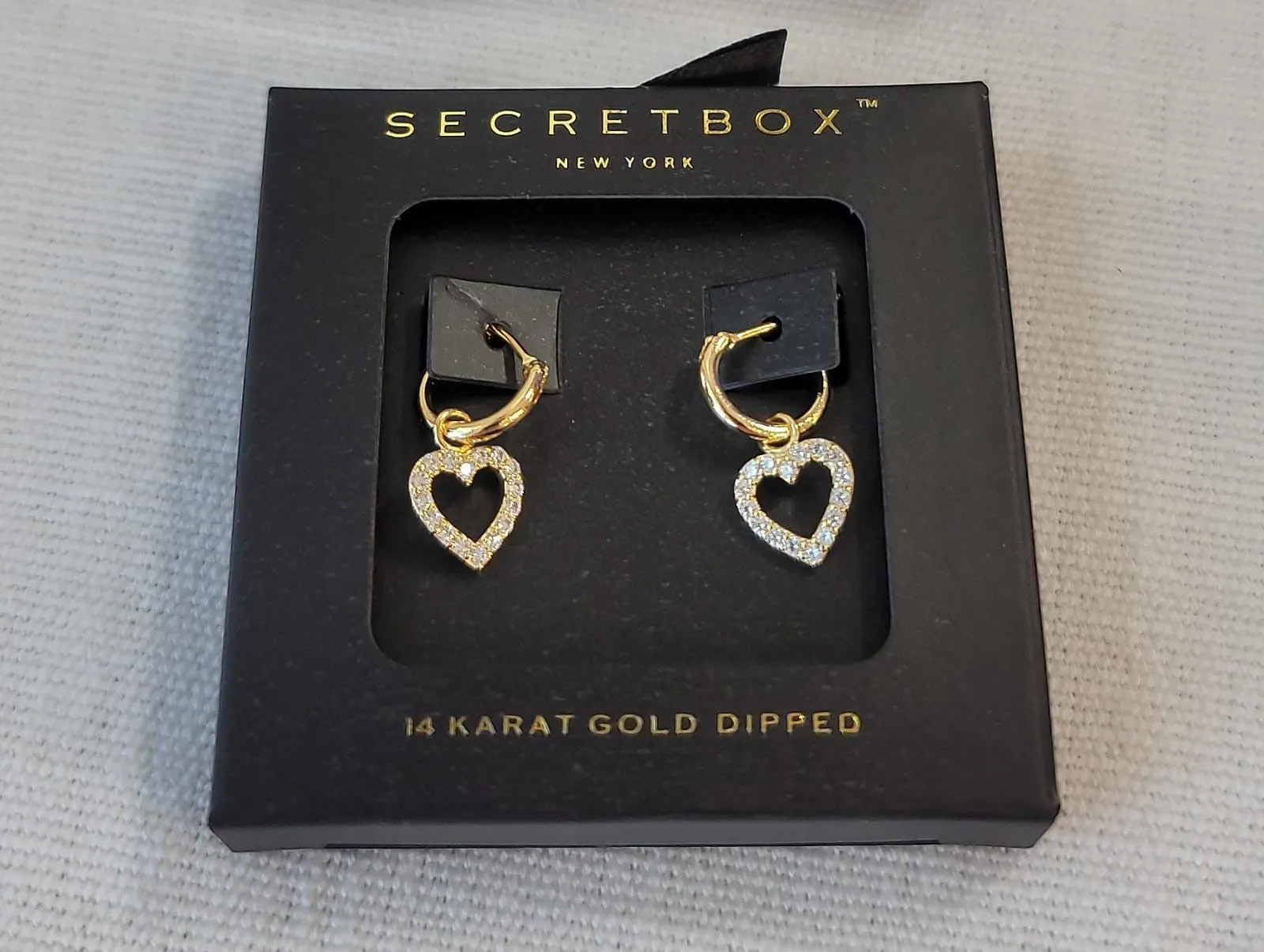 Cubic Zirconia 14K Gold Dipped Earrings