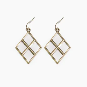 Diamond Stained Glass Earrings