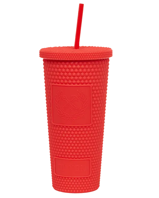 Dixxon Flannel Co. Matte Red Insulated Studded 20oz Tumbler with Straw