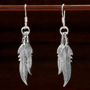 Double Feather Earrings