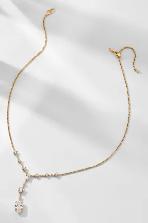 EVELYN OVAL CZ ADJUSTABLE Y NECKLACE