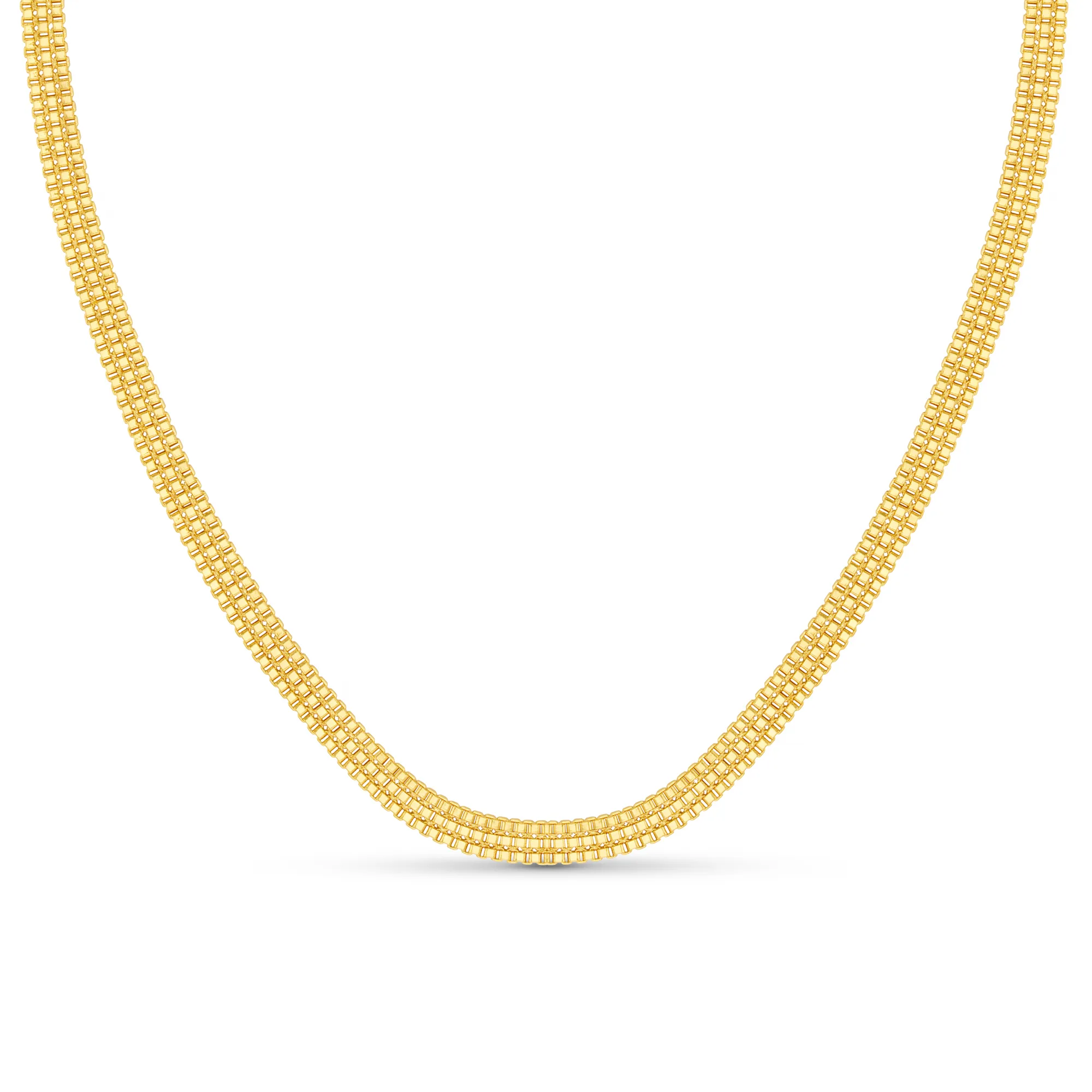 Flat Box Chain Necklace