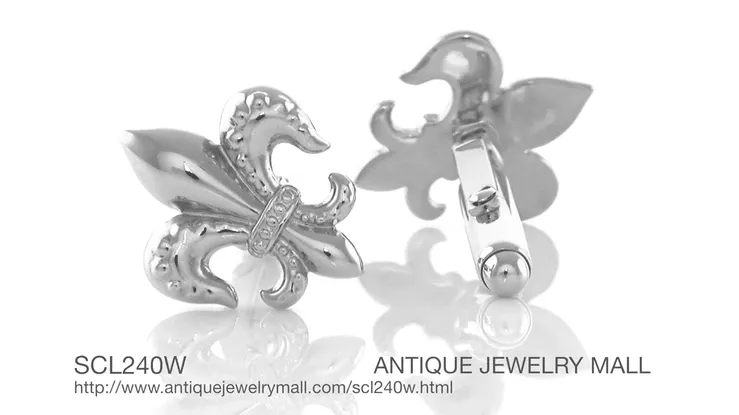 Fleur de Lys Cufflinks in Sterling Silver