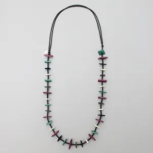 Fuchsia Sandra Squares Necklace
