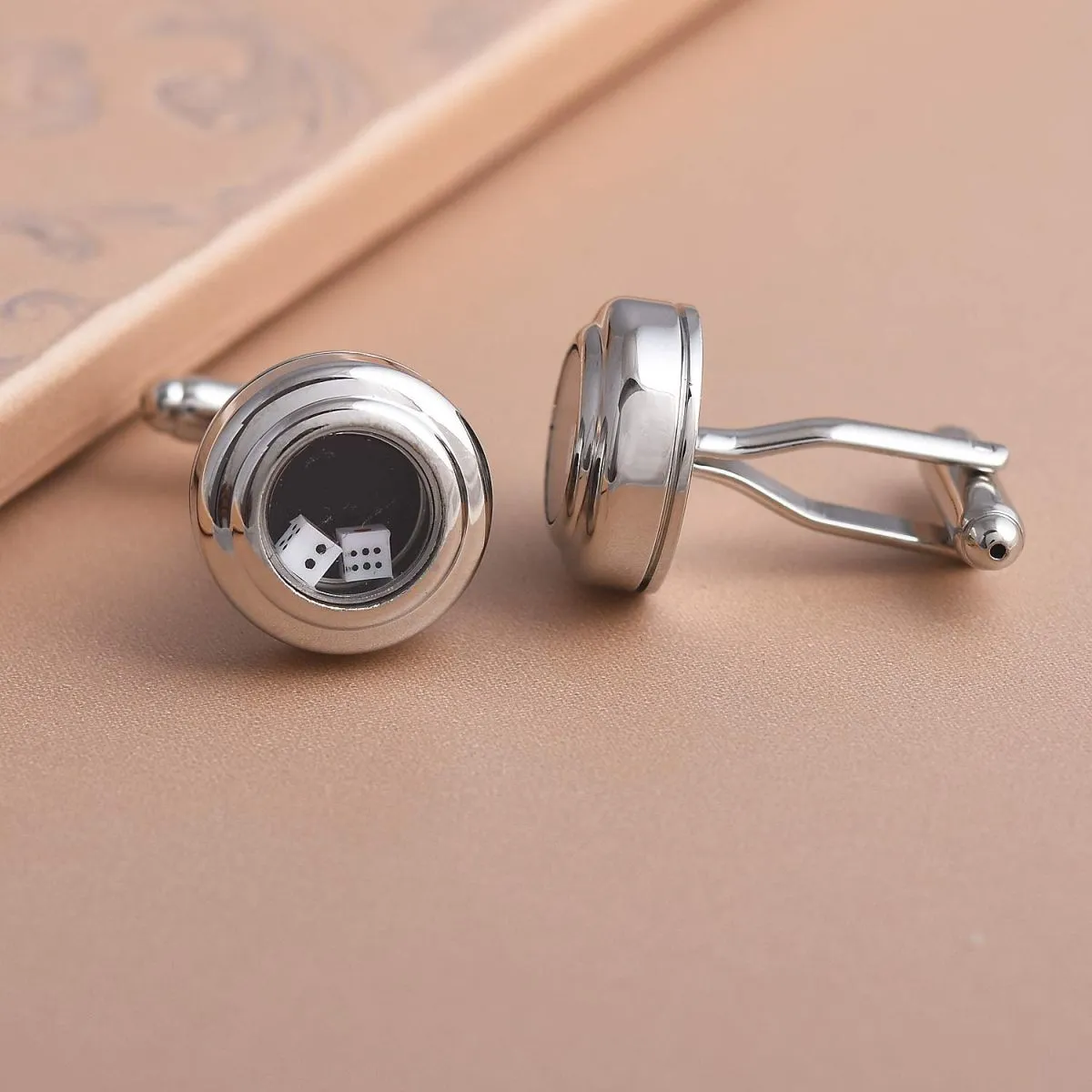 Gambling Dice Black Cufflinks In Box