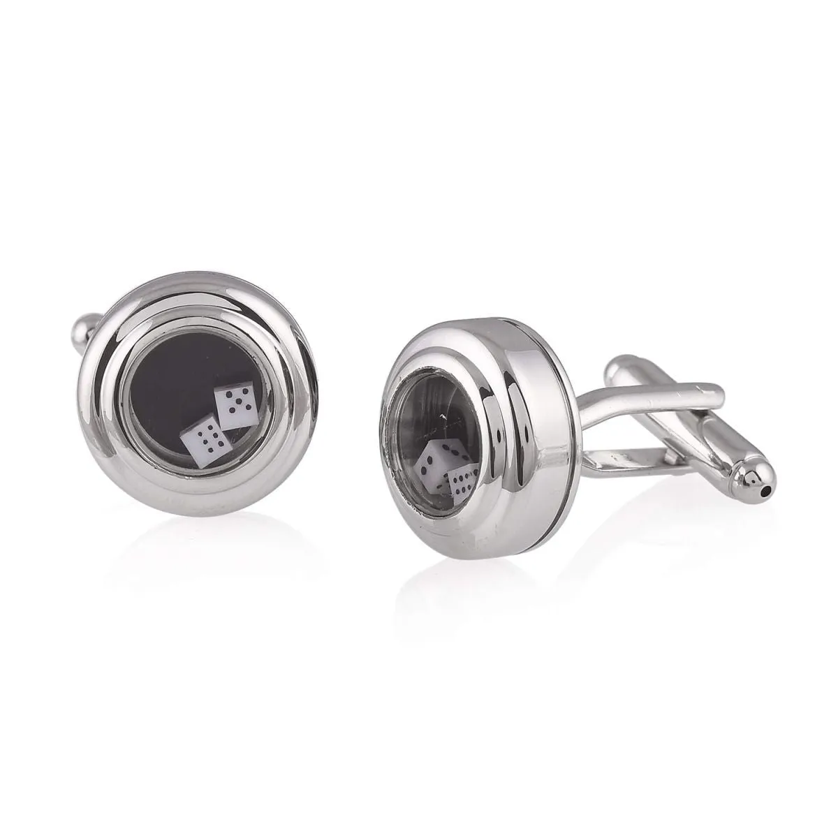 Gambling Dice Black Cufflinks In Box