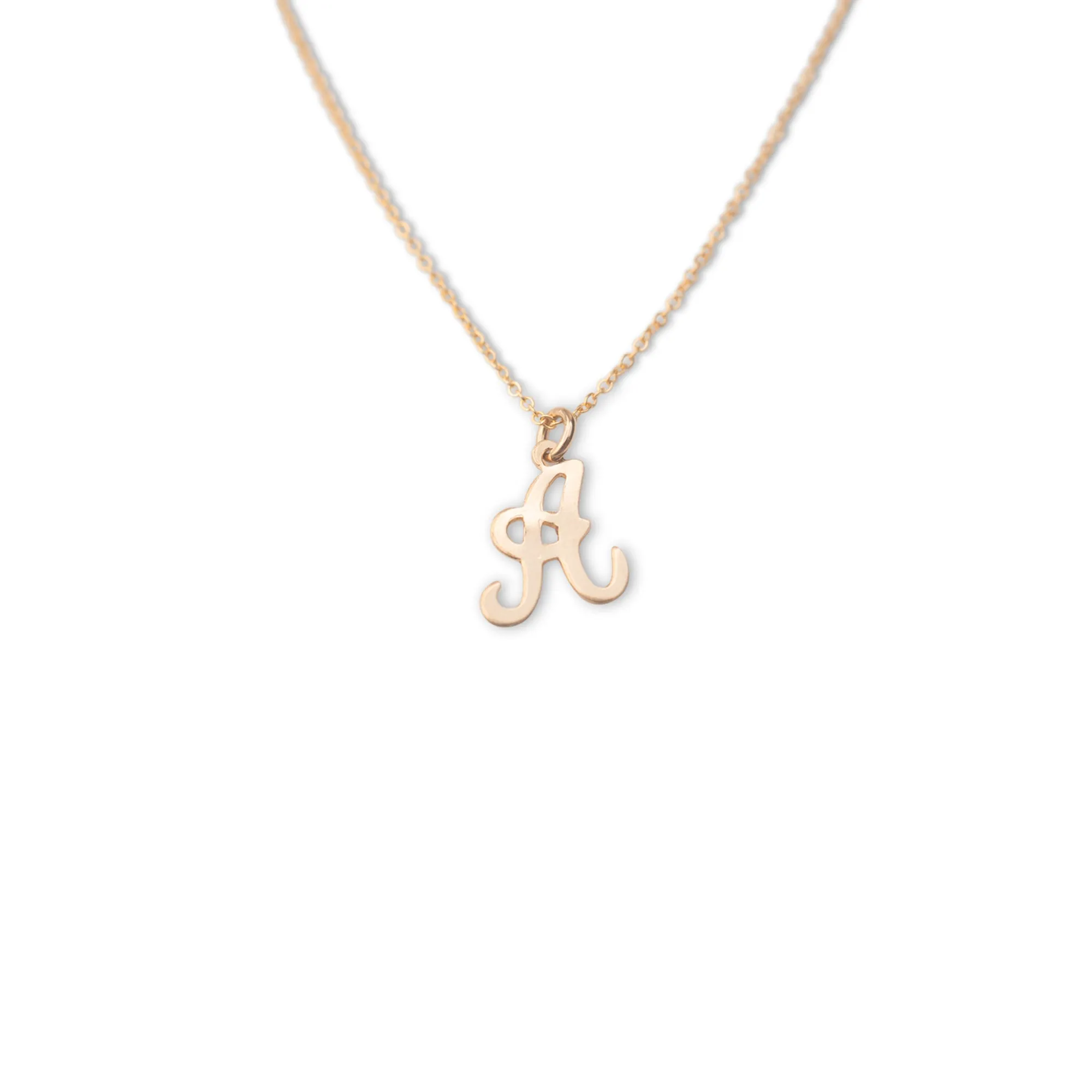 Gold Filled Script Letter Necklace