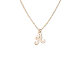Gold Filled Script Letter Necklace