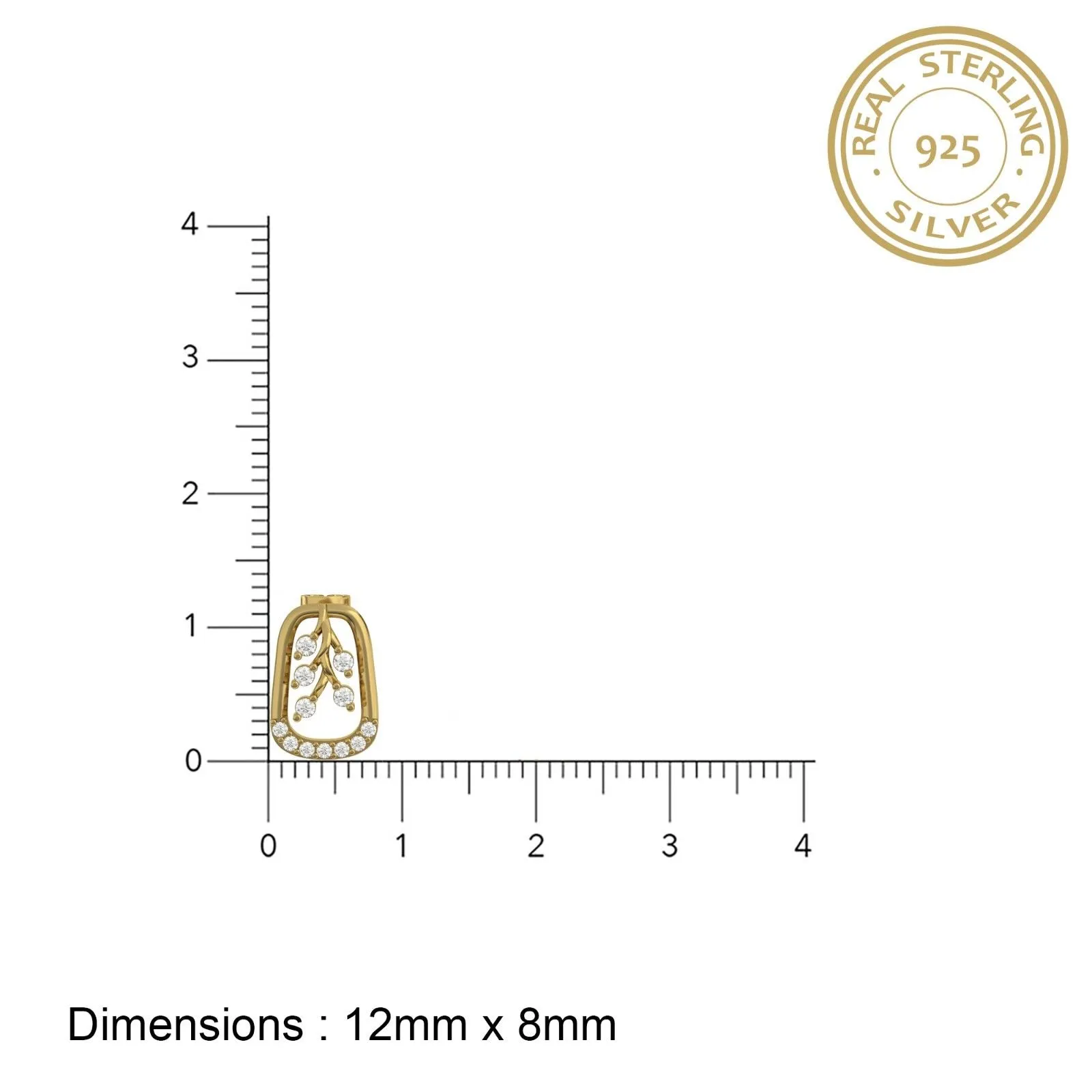 Golden Minimalist Floral Gold Stud Earrings