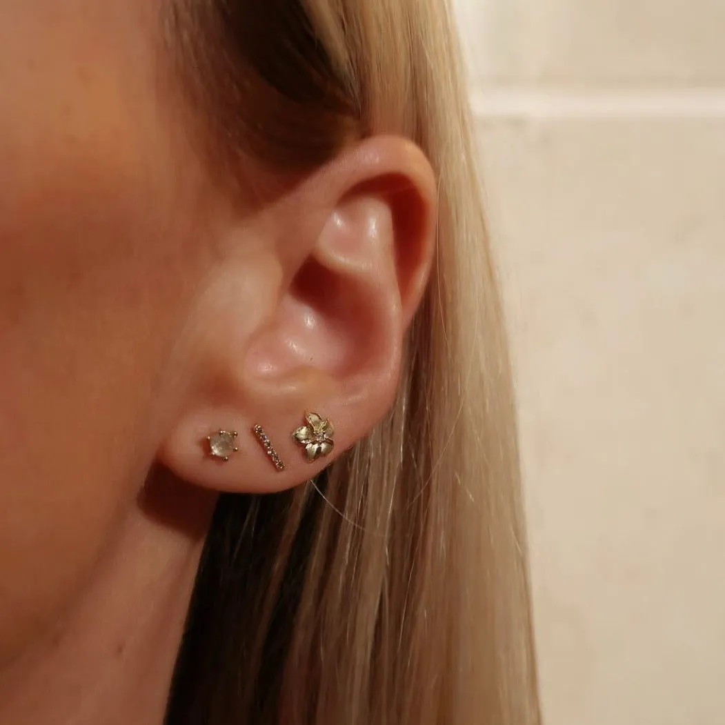 Grey Diamond Studs