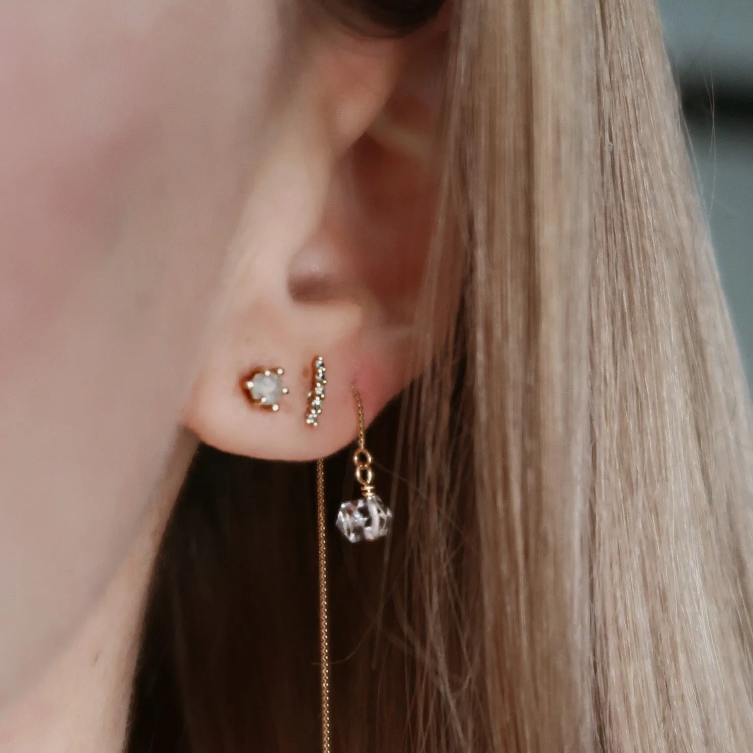Grey Diamond Studs